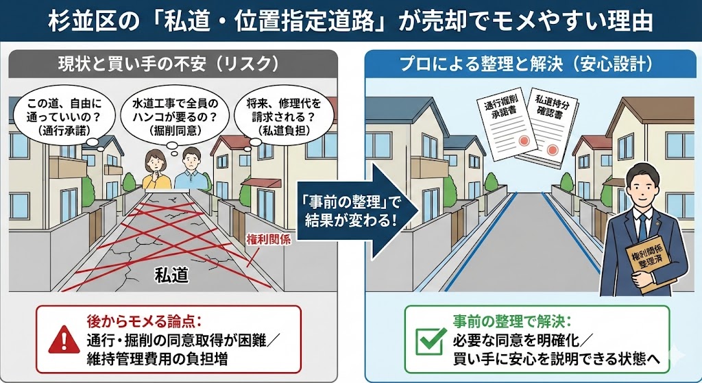 私道・位置指定道路